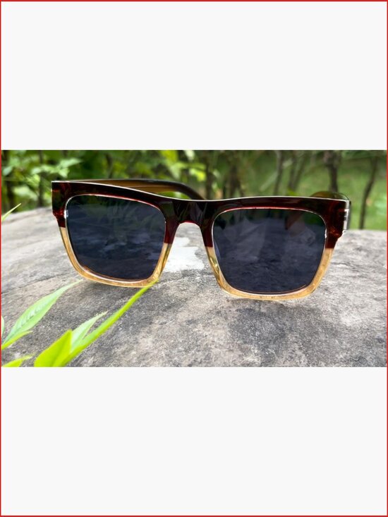 Oversized Square Sunglasses Polarized UV400 Protection Retro Shades main image 5
